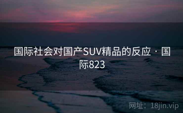 国际社会对国产SUV精品的反应 · 国际823 国际社会对国产SUV精品的反应 · 国际823