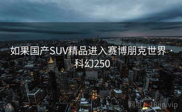 如果国产SUV精品进入赛博朋克世界 · 科幻250